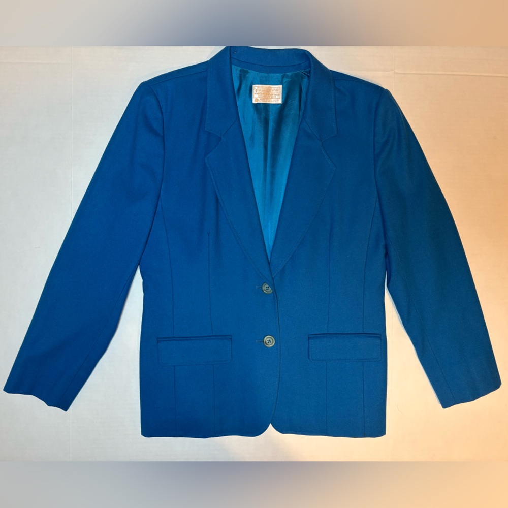 Pendelton vintage 100% virgin wool turquoise women’s 
blazer jacket size large